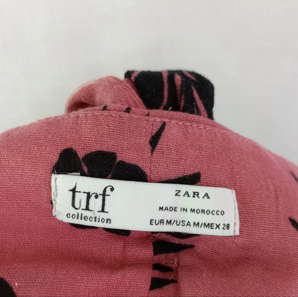 Zara TRF▪️Tropical Floral Print Crop Top - Picture 7 of 8